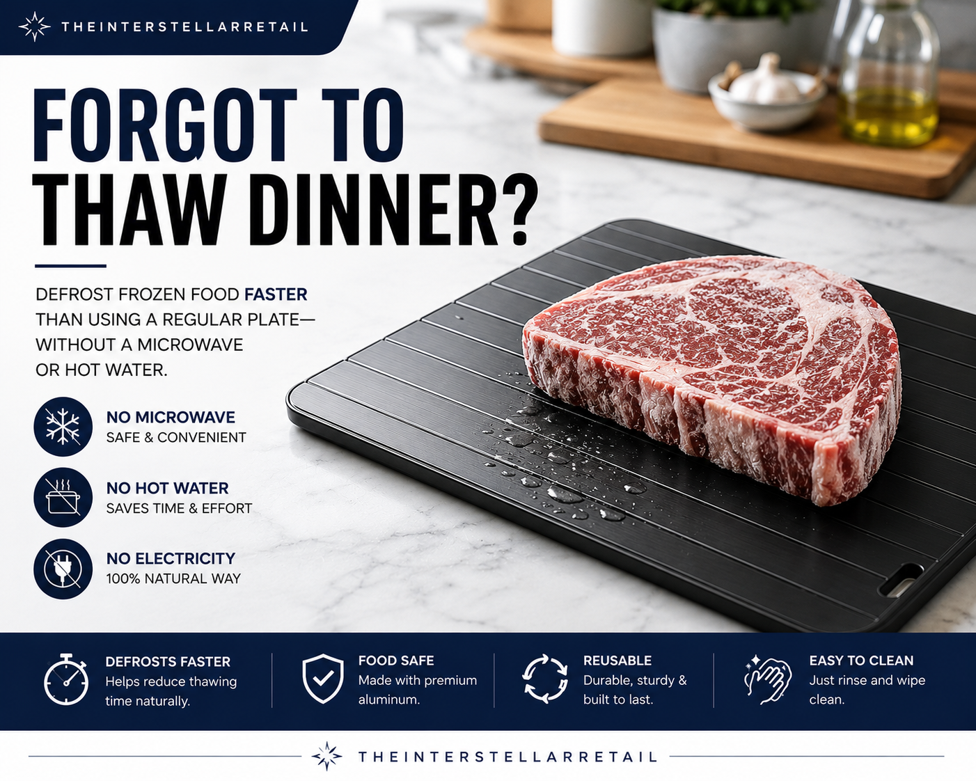 Aluminium Fast Defrosting Tray