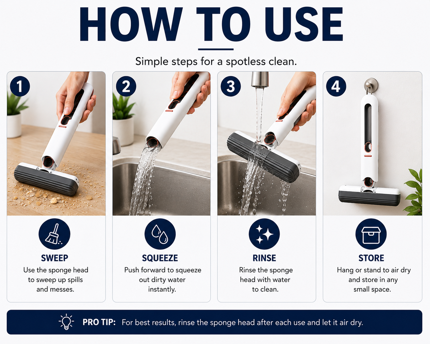 Mini Self-Squeezing Cleaning Mop